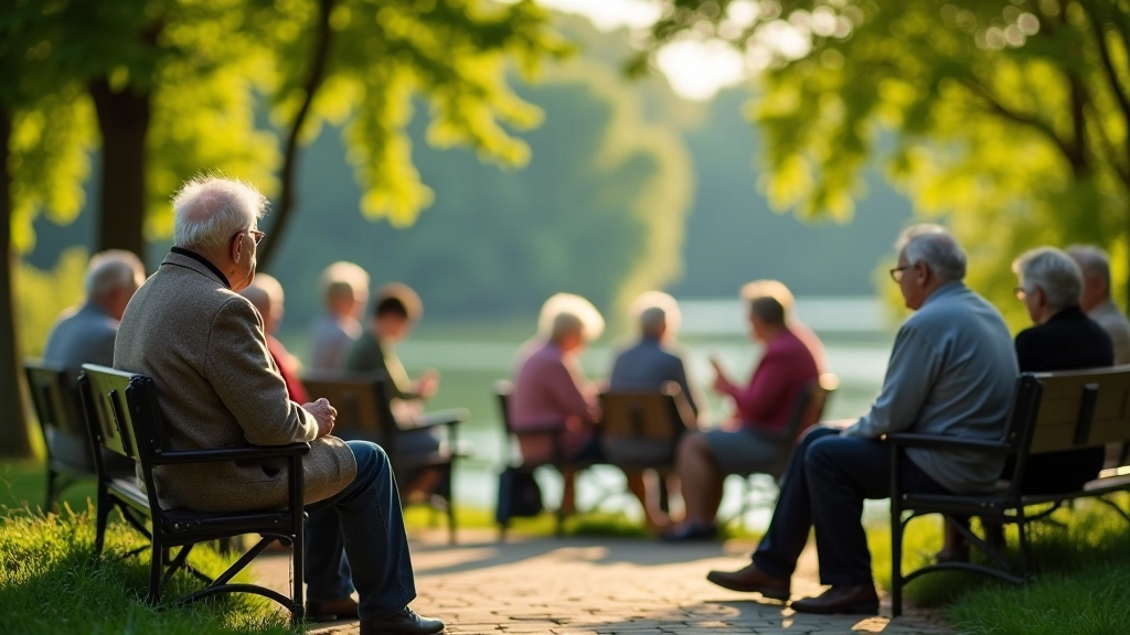 Senjorų bendruomenė pasivaikščiojimų metu Santakos parke